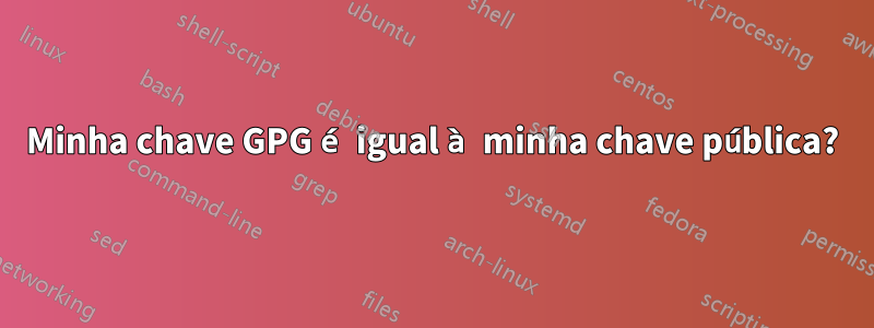 Minha chave GPG é igual à minha chave pública?