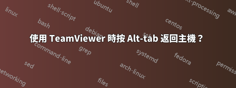 使用 TeamViewer 時按 Alt-tab 返回主機？