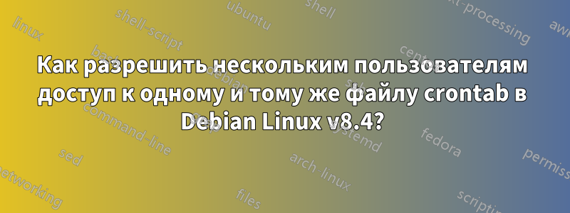 Как разрешить нескольким пользователям доступ к одному и тому же файлу crontab в Debian Linux v8.4?