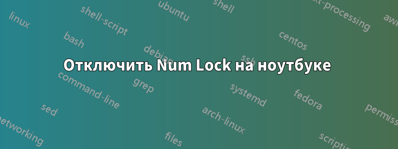 Отключить Num Lock на ноутбуке