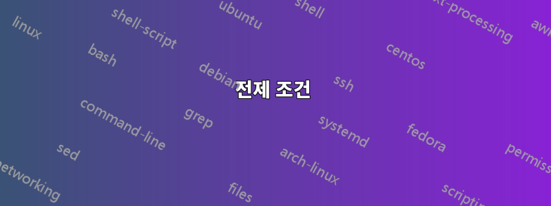 전제 조건