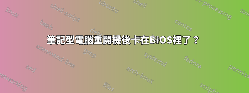 筆記型電腦重開機後卡在BIOS裡了？