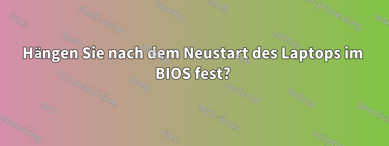 Hängen Sie nach dem Neustart des Laptops im BIOS fest?