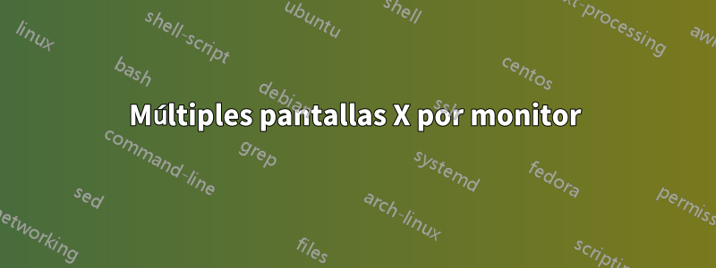 Múltiples pantallas X por monitor