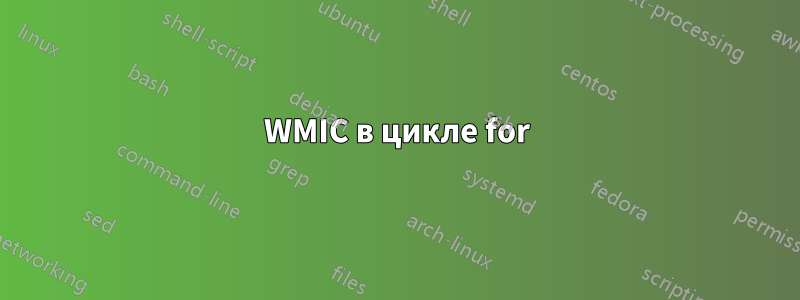 WMIC в цикле for