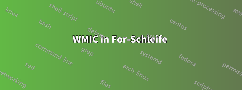 WMIC in For-Schleife