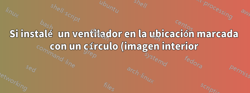 Si instalé un ventilador en la ubicación marcada con un círculo (imagen interior), ¿reciclará el aire que ya está dentro de la caja o extraerá aire "limpio" del exterior?