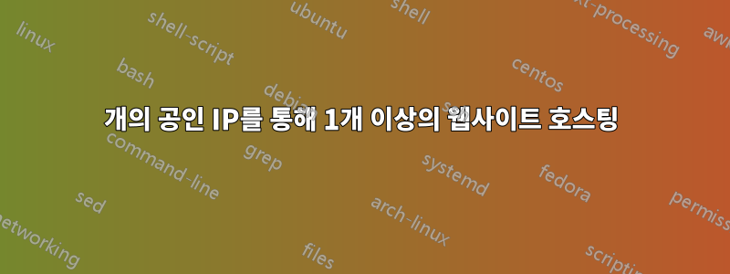 1개의 공인 IP를 통해 1개 이상의 웹사이트 호스팅