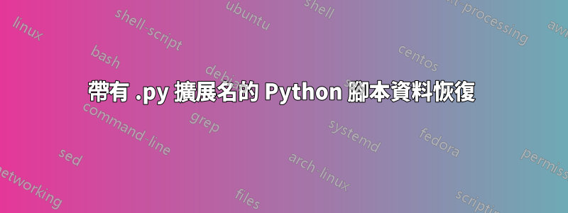 帶有 .py 擴展名的 Python 腳本資料恢復