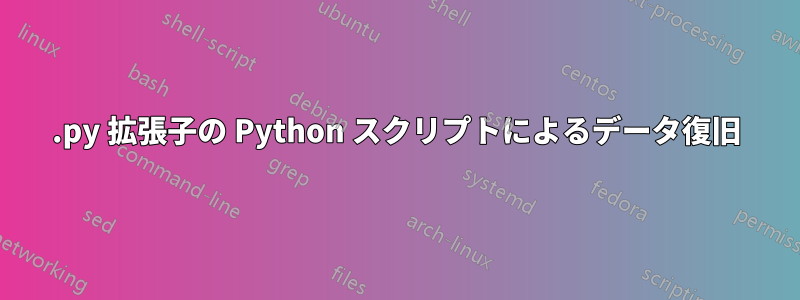 .py 拡張子の Python スクリプトによるデータ復旧