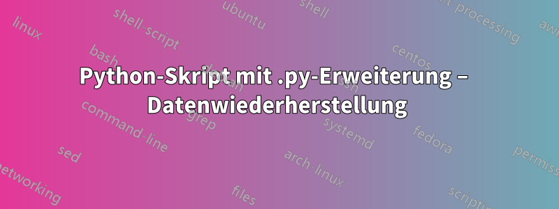 Python-Skript mit .py-Erweiterung – Datenwiederherstellung