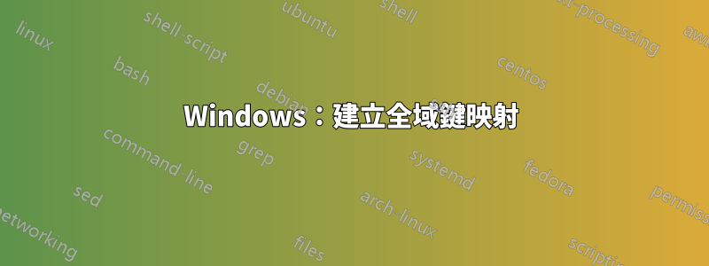 Windows：建立全域鍵映射