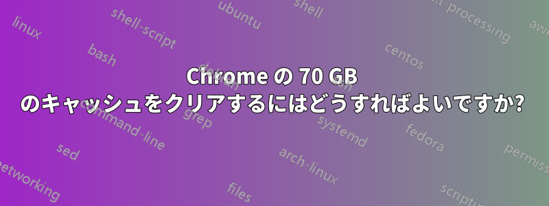 Chrome の 70 GB のキャッシュをクリアするにはどうすればよいですか?