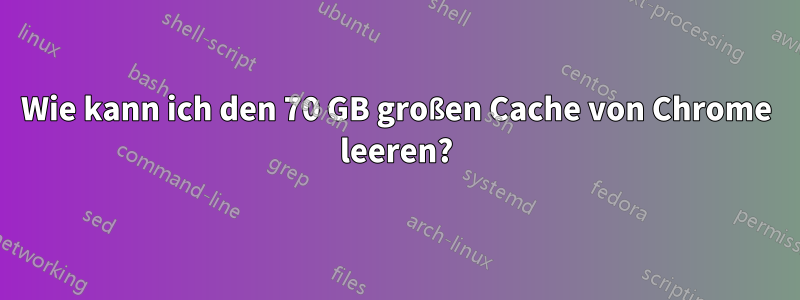 Wie kann ich den 70 GB großen Cache von Chrome leeren?