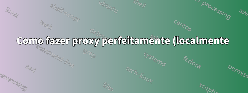 Como fazer proxy perfeitamente (localmente) para um proxy (para o lado externo)