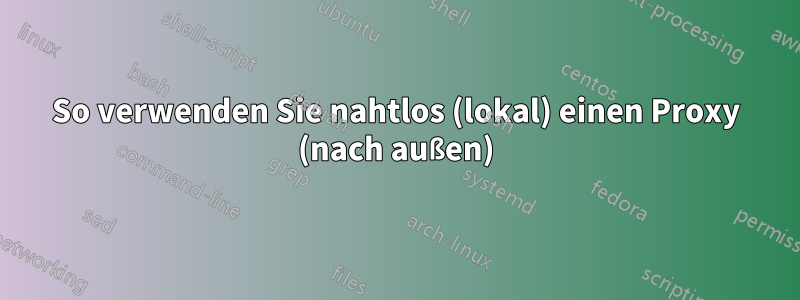 So verwenden Sie nahtlos (lokal) einen Proxy (nach außen)