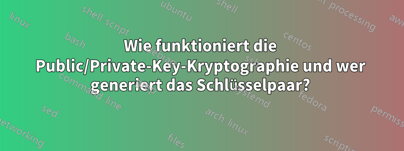 Wie funktioniert die Public/Private-Key-Kryptographie und wer generiert das Schlüsselpaar?