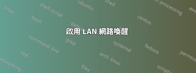 啟用 LAN 網路喚醒