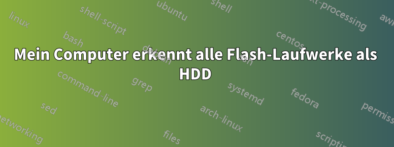 Mein Computer erkennt alle Flash-Laufwerke als HDD