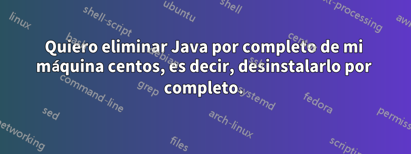 Quiero eliminar Java por completo de mi máquina centos, es decir, desinstalarlo por completo.