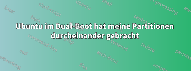 Ubuntu im Dual-Boot hat meine Partitionen durcheinander gebracht
