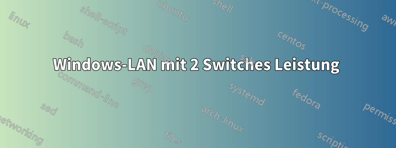 Windows-LAN mit 2 Switches Leistung