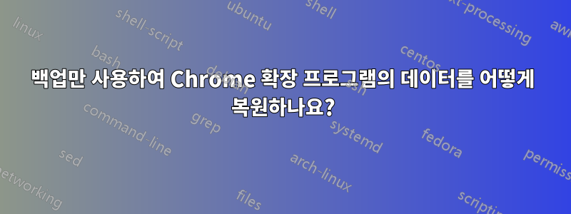 백업만 사용하여 Chrome 확장 프로그램의 데이터를 어떻게 복원하나요?