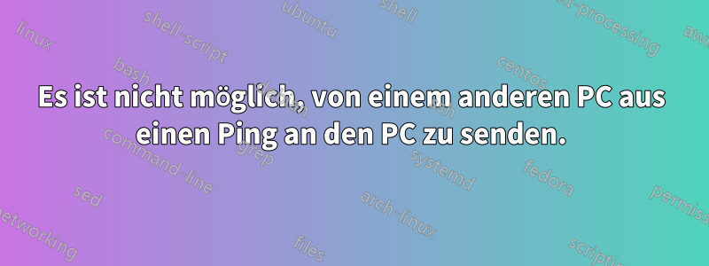 Es ist nicht möglich, von einem anderen PC aus einen Ping an den PC zu senden.