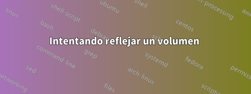 Intentando reflejar un volumen