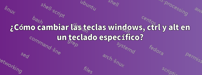 ¿Cómo cambiar las teclas windows, ctrl y alt en un teclado específico?