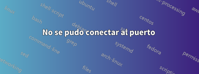 No se pudo conectar al puerto