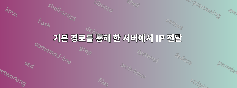 기본 경로를 통해 한 서버에서 IP 전달