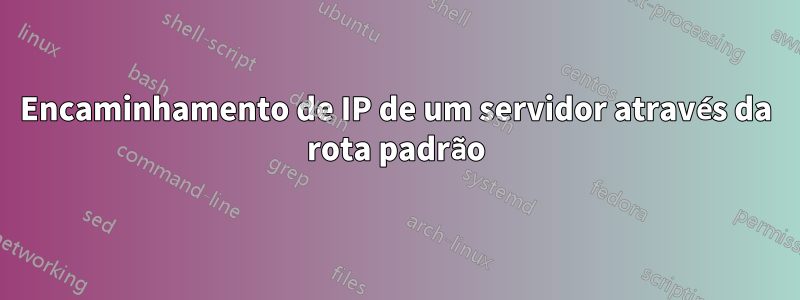 Encaminhamento de IP de um servidor através da rota padrão