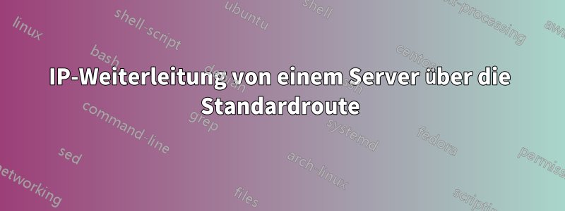 IP-Weiterleitung von einem Server über die Standardroute