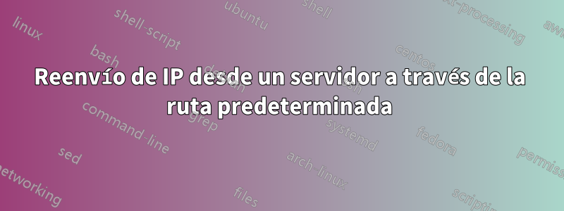 Reenvío de IP desde un servidor a través de la ruta predeterminada