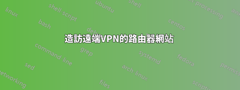 造訪遠端VPN的路由器網站