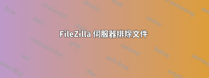 FileZilla 伺服器排除文件