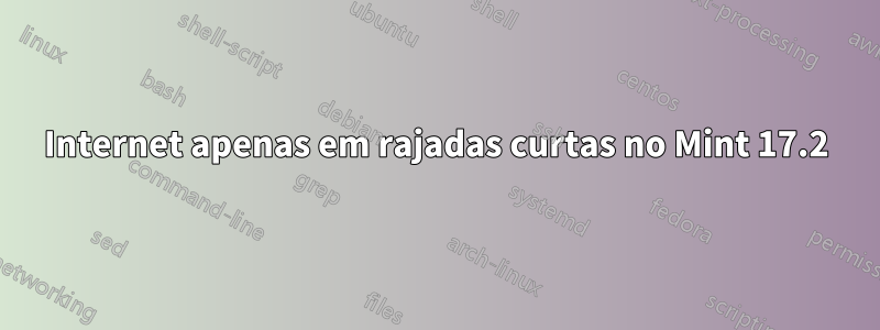 Internet apenas em rajadas curtas no Mint 17.2
