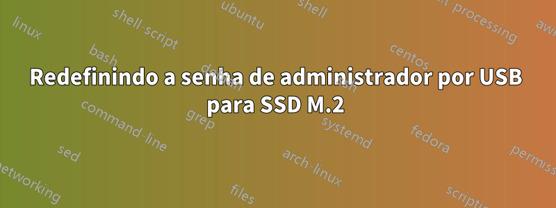 Redefinindo a senha de administrador por USB para SSD M.2