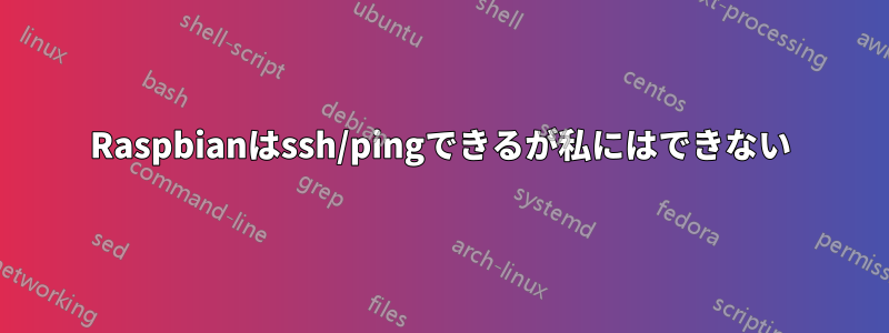 Raspbianはssh/pingできるが私にはできない