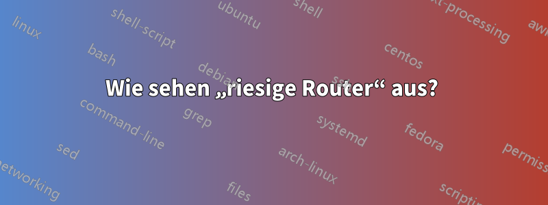 Wie sehen „riesige Router“ aus?