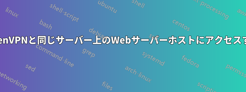 OpenVPNと同じサーバー上のWebサーバーホストにアクセスする