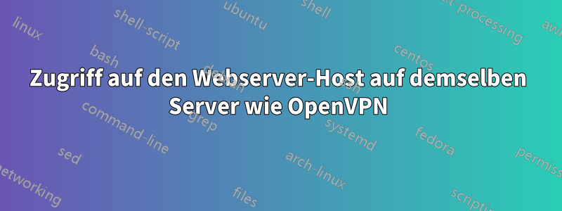 Zugriff auf den Webserver-Host auf demselben Server wie OpenVPN