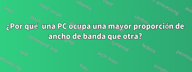 ¿Por qué una PC ocupa una mayor proporción de ancho de banda que otra?