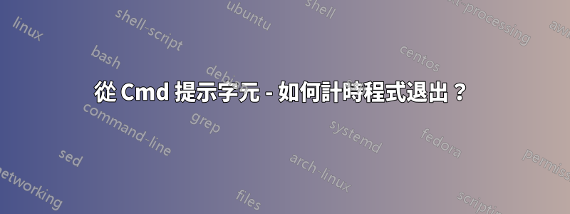 從 Cmd 提示字元 - 如何計時程式退出？