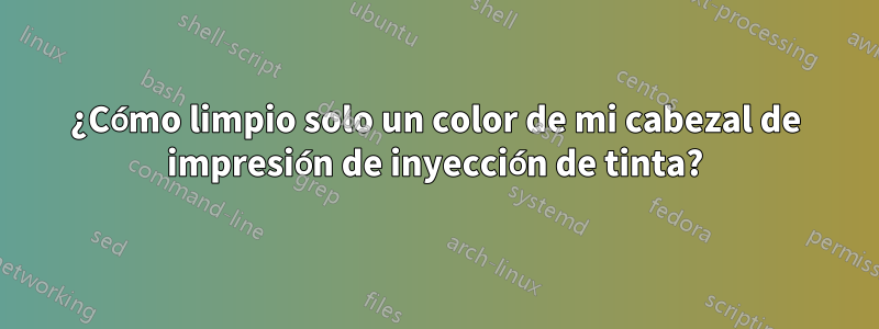 ¿Cómo limpio solo un color de mi cabezal de impresión de inyección de tinta?