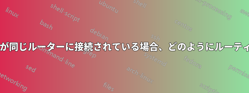 2 つのサブネットが同じルーターに接続されている場合、どのようにルーティングしますか?