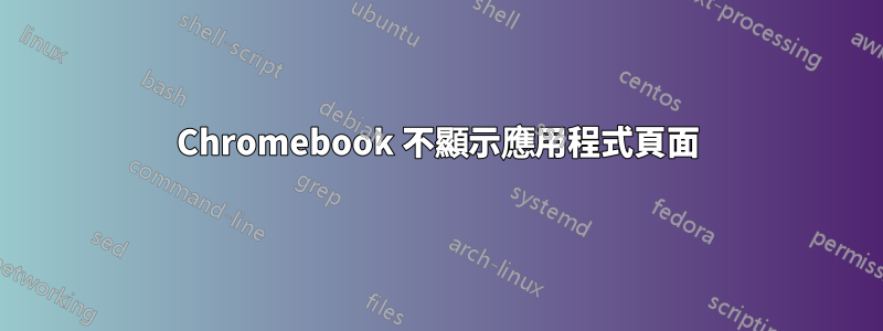 Chromebook 不顯示應用程式頁面