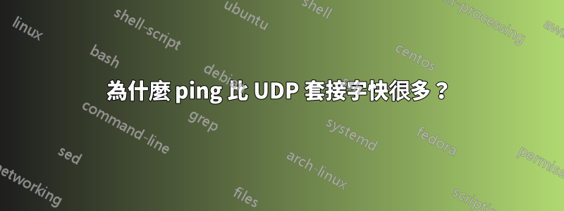 為什麼 ping 比 UDP 套接字快很多？