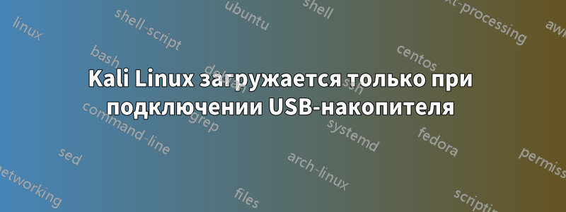 Kali Linux загружается только при подключении USB-накопителя